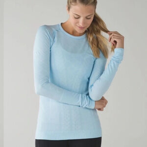 Lululemon Baby Blue Restless Pullover Long Sleeve Top